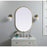Elegant Decor Asha Metal Frame Oval Mirror 27X40", Brass