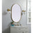 Elegant Decor Asha Metal Frame Oval Mirror 27X40", Brass