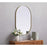 Elegant Decor Asha Metal Frame Oval Mirror 27X40", Brass
