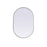 Elegant Decor Asha Metal Frame Oval Mirror 27X40", Silver