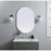 Elegant Decor Asha Metal Frame Oval Mirror 27X40", Silver