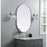 Elegant Decor Asha Metal Frame Oval Mirror 27X40", Silver