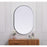 Elegant Decor Asha Metal Frame Oval Mirror 27X40", Silver