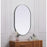 Elegant Decor Asha Metal Frame Oval Mirror 27X40", Silver