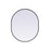 Elegant Decor Asha Metal Frame Oval Mirror 30X36", Black