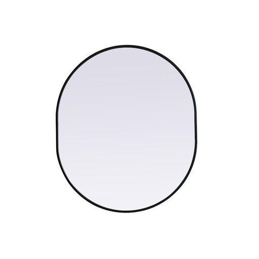Elegant Decor Asha Metal Frame Oval Mirror 30X36", Black - MR2A3036BLK