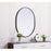 Elegant Decor Asha Metal Frame Oval Mirror 30X36", Black