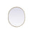 Elegant Decor Asha Metal Frame Oval Mirror 30X36", Brass