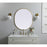 Elegant Decor Asha Metal Frame Oval Mirror 30X36", Brass