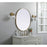 Elegant Decor Asha Metal Frame Oval Mirror 30X36", Brass