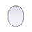 Elegant Decor Asha Metal Frame Oval Mirror 30X40", Black