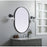 Elegant Decor Asha Metal Frame Oval Mirror 30X40", Black