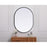 Elegant Decor Asha Metal Frame Oval Mirror 30X40", Black