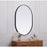 Elegant Decor Asha Metal Frame Oval Mirror 30X40", Black