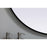 Elegant Decor Asha Metal Frame Oval Mirror 30X40", Black