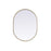 Elegant Decor Asha Metal Frame Oval Mirror 30X40", Brass