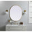 Elegant Decor Asha Metal Frame Oval Mirror 30X40", Brass