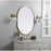 Elegant Decor Asha Metal Frame Oval Mirror 30X40", Brass