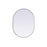 Elegant Decor Asha Metal Frame Oval Mirror 30X40", Silver