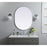 Elegant Decor Asha Metal Frame Oval Mirror 30X40", Silver
