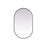 Elegant Decor Asha Metal Frame Oval Mirror 30X48", Black