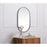 Elegant Decor Asha Metal Frame Oval Mirror 30X48", Black