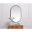 Elegant Decor Asha Metal Frame Oval Mirror 30X48", Black