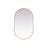 Elegant Decor Asha Metal Frame Oval Mirror 30X48", Brass - MR2A3048BRS