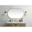 Elegant Decor Asha Metal Frame Oval Mirror 30X48", Brass