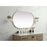 Elegant Decor Asha Metal Frame Oval Mirror 30X48", Brass