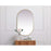 Elegant Decor Asha Metal Frame Oval Mirror 30X48", Brass