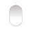 Elegant Decor Asha Metal Frame Oval Mirror 30X48", Silver