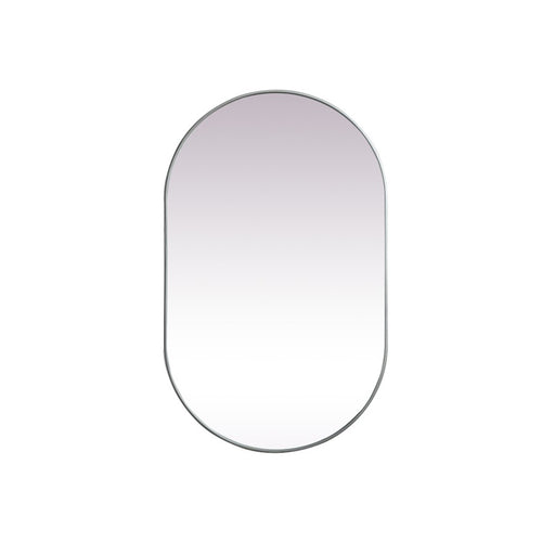 Elegant Decor Asha Metal Frame Oval Mirror 30X48", Silver - MR2A3048SIL