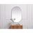 Elegant Decor Asha Metal Frame Oval Mirror 30X48", Silver