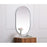 Elegant Decor Asha Metal Frame Oval Mirror 30X48", Silver