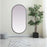 Elegant Decor Asha Metal Frame Oval Mirror 30X60", Black