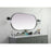 Elegant Decor Asha Metal Frame Oval Mirror 30X60", Black