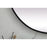 Elegant Decor Asha Metal Frame Oval Mirror 30X60", Black