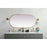 Elegant Decor Asha Metal Frame Oval Mirror 30X60", Brass