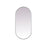 Elegant Decor Asha Metal Frame Oval Mirror 30X60", Silver
