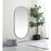 Elegant Decor Asha Metal Frame Oval Mirror 30X60", Silver