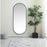 Elegant Decor Asha Metal Frame Oval Mirror 30X72", Black