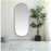 Elegant Decor Asha Metal Frame Oval Mirror 30X72", Brass