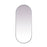 Elegant Decor Asha Metal Frame Oval Mirror 30X72", Silver