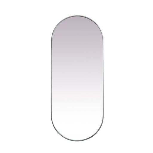 Elegant Decor Asha Metal Frame Oval Mirror 30X72", Silver - MR2A3072SIL