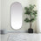 Elegant Decor Asha Metal Frame Oval Mirror 30X72", Silver