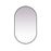 Elegant Decor Asha Metal Frame Oval Mirror 36X60", Black