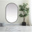 Elegant Decor Asha Metal Frame Oval Mirror 36X60", Black