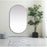 Elegant Decor Asha Metal Frame Oval Mirror 36X60", Silver