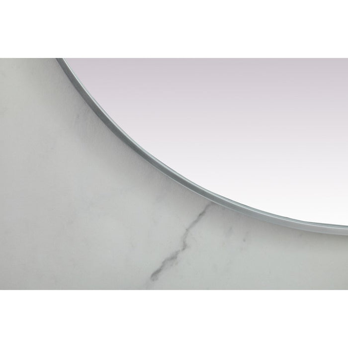 Elegant Decor Asha Metal Frame Oval Mirror 36X60", Silver